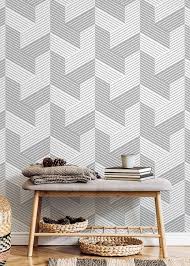 Grey Geometric Wallpaper Modern