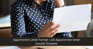 job appointment letter sle template