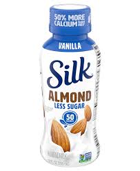 less sugar vanilla almond milk silk