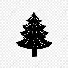 black christmas tree silhouette clipart