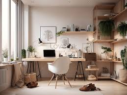 free photo minimal home office interior