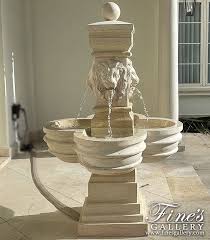 Marble Fountains Majestic Lions Cream