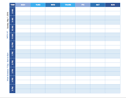 Word Schedule Template Weekly Printable Schedule Template