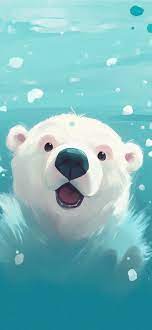 polar bear cute blue wallpapers