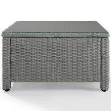 Wicker Patio Coffee Table In Brown