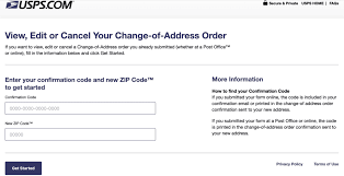 cancel or update your change of address