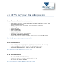 30 60 90 Sales Plan Day Presentation Sample Template Examples