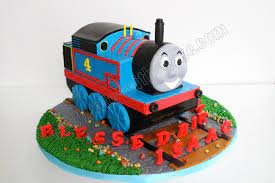Celebrate With Cake 3d Sculpted Thomas The Tank Engine 1st Birthday Cake gambar png