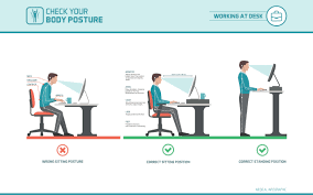 correct sitting posture at desk