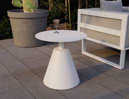 White Corvo Outdoor Side Table For