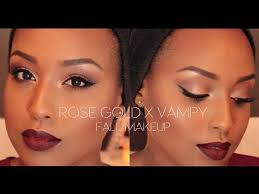 rose gold eye vy lip fall makeup