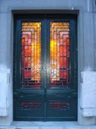 art deco door stained glass door