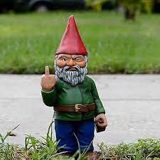 15 cm middle finger garden gnome