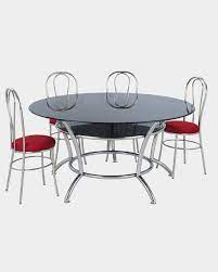 Round Glass Top Dining Table And 4