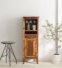 Buy Anne Sheesham Wood Tall Bar Cabinet