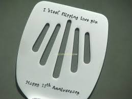 Rockin and rollin after 11 years mugs. I Steel Flipping Love You 11th Anniversary Personalized Spatula Flipper Hand Stamped Steel Anniversary Gifts 11th Anniversary 11th Anniversary Gifts