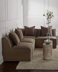 Massoud Carson Armless Taupe Sectional