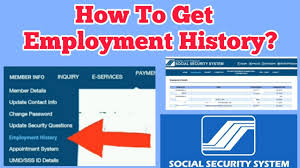 how to get sss employment history sss