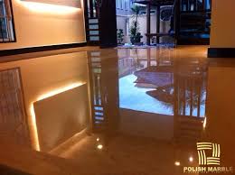 polish marble floor cleaning and