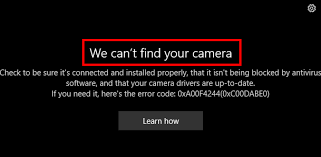 how to fix camera not working error in