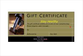 Doc585400 Fitness Gift Certificate Template Fitness Gift