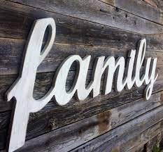 Family Wooden Letter Signs Mother S Day