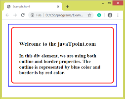 how to add border in css javatpoint