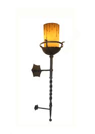Wrought Iron Torch Wall Sconce