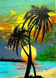 Beauty Of Sunset Beach Painting