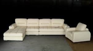white slink leather u shape sofa set