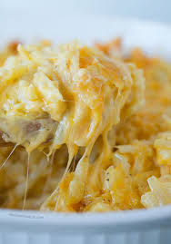 cheesy hashbrown cerole table for