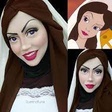 makeup artist uses hijab to recreate