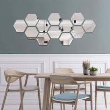 Buy Large Hexagon Mirror Tiles Pack Of