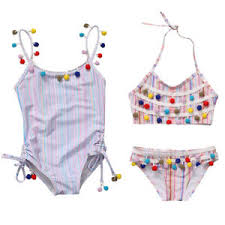 Details About Toddler Kids Girls Striped Swimsuit Bikini Bathing Suit Beachwear Clothes Hot