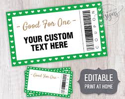 Fathers Day Editable Coupons Coupon Template For Dad Kids Teens Custom Personalized Birthday Coupon Book Printable Instant Download Diy