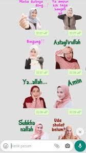 Stiker whatsapp islami dengan tokoh kartun lucu dan menggemaskan, stiker santri, dilengkapi dengan koleksi pesan, nasihat para ulama, kaligrafi, kata mutiara, dan juga stiker khusus ramadhan. Stiker Wa Hijab Cewek Cantik 1 0 Apk Androidappsapk Co