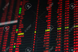 Stock Market Price Ticker Board In Bear Stock Market Day Stock