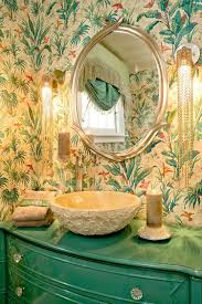 dashing powder rooms with tropical flair