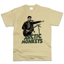 Arctic Monkeys T Shirt Men Beige Regular Fit European Size