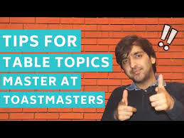 how to perform the table topics master