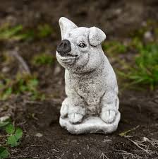 Piggy Garden Figurine Concrete Animal