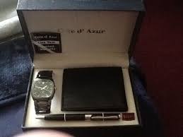 côte d azur watch wallet pen set brand