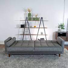 futon gray linen queen couch sofa bed