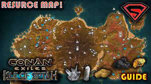 CONAN EXILES ISLE OF SIPTAH RESOURCE LOCATIONS - WHERE TO FIND RESOURCES -  YouTube