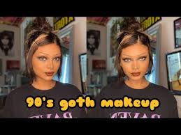90s goth makeup hair tutorial easy