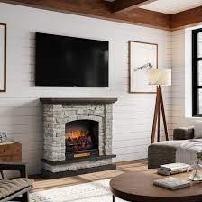 Roth 43 5 In Brown Electric Fireplace