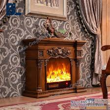 Elegant Small Brown Fireplace Electric
