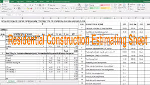 Find the perfect carpet or flooring for your home. Download Residential Construction Building Estimate Template For Free Constructupdate Com