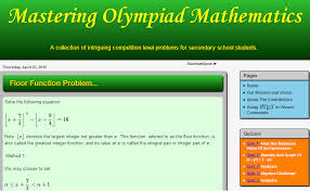 Mastering Olympiad Mathematics Floor
