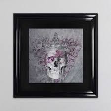 Queen Skull With Crown Framed Wall Art